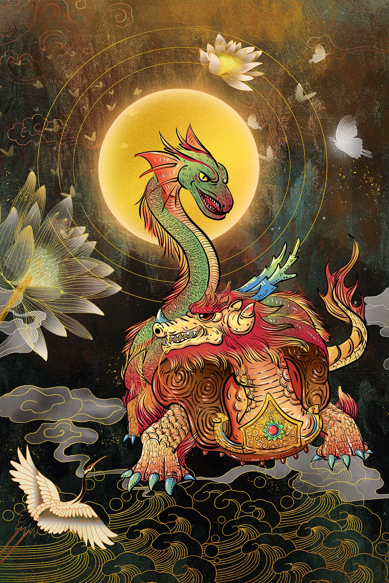 中国风祥瑞插画