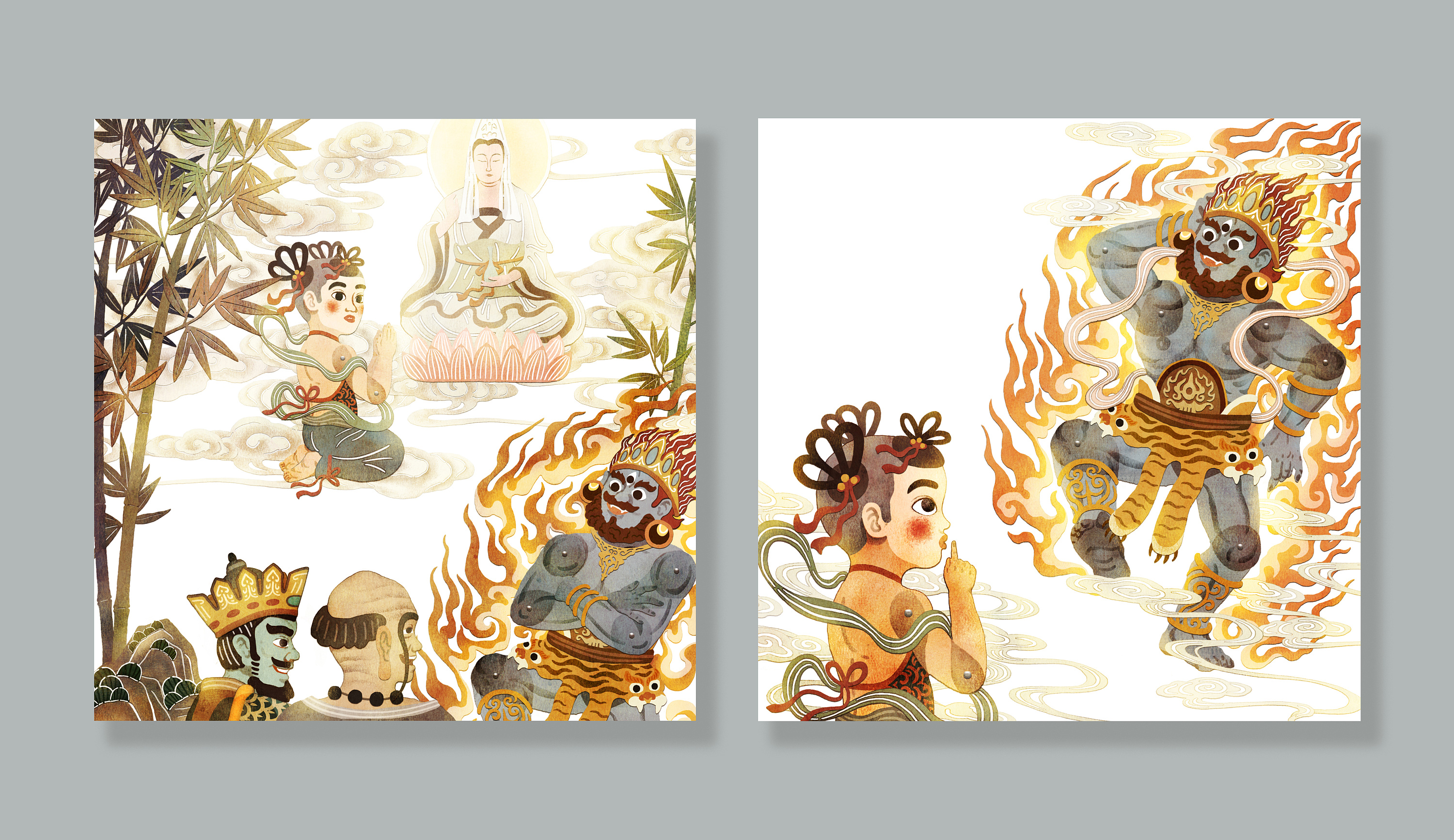 狐狸家《你猜神仙怎么说》绘本(上)|插画|商业插画|tx灼灼 - 原创作品