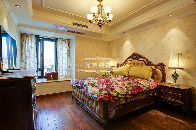 龙湖两江新宸美式风格(160平)设计方案效果