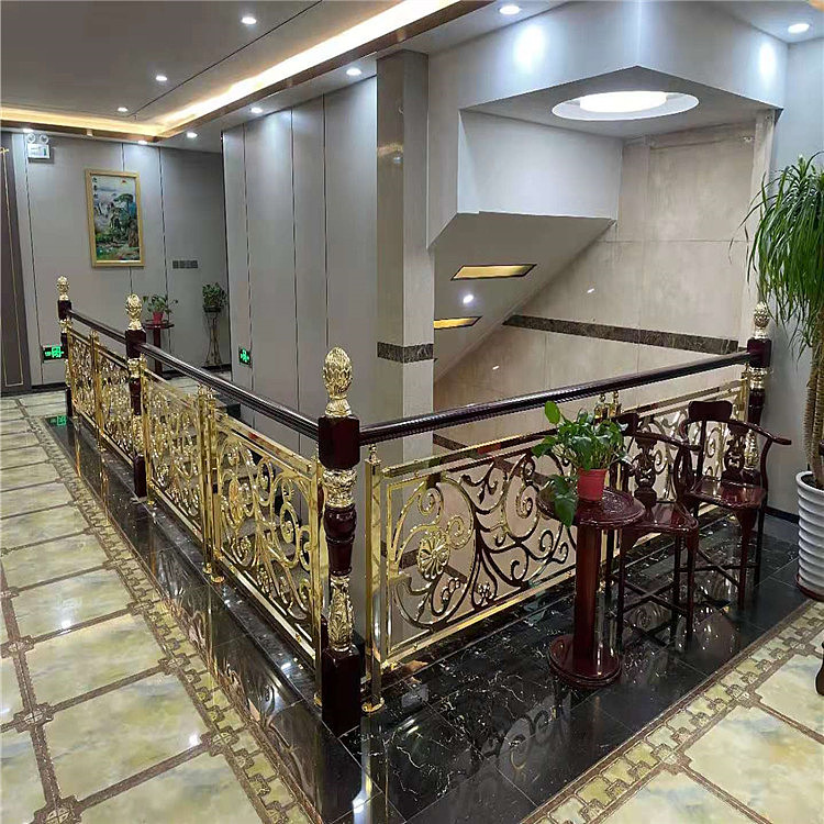 苏州来宾酒店新欧式雕刻镂空楼梯扶手护栏定制