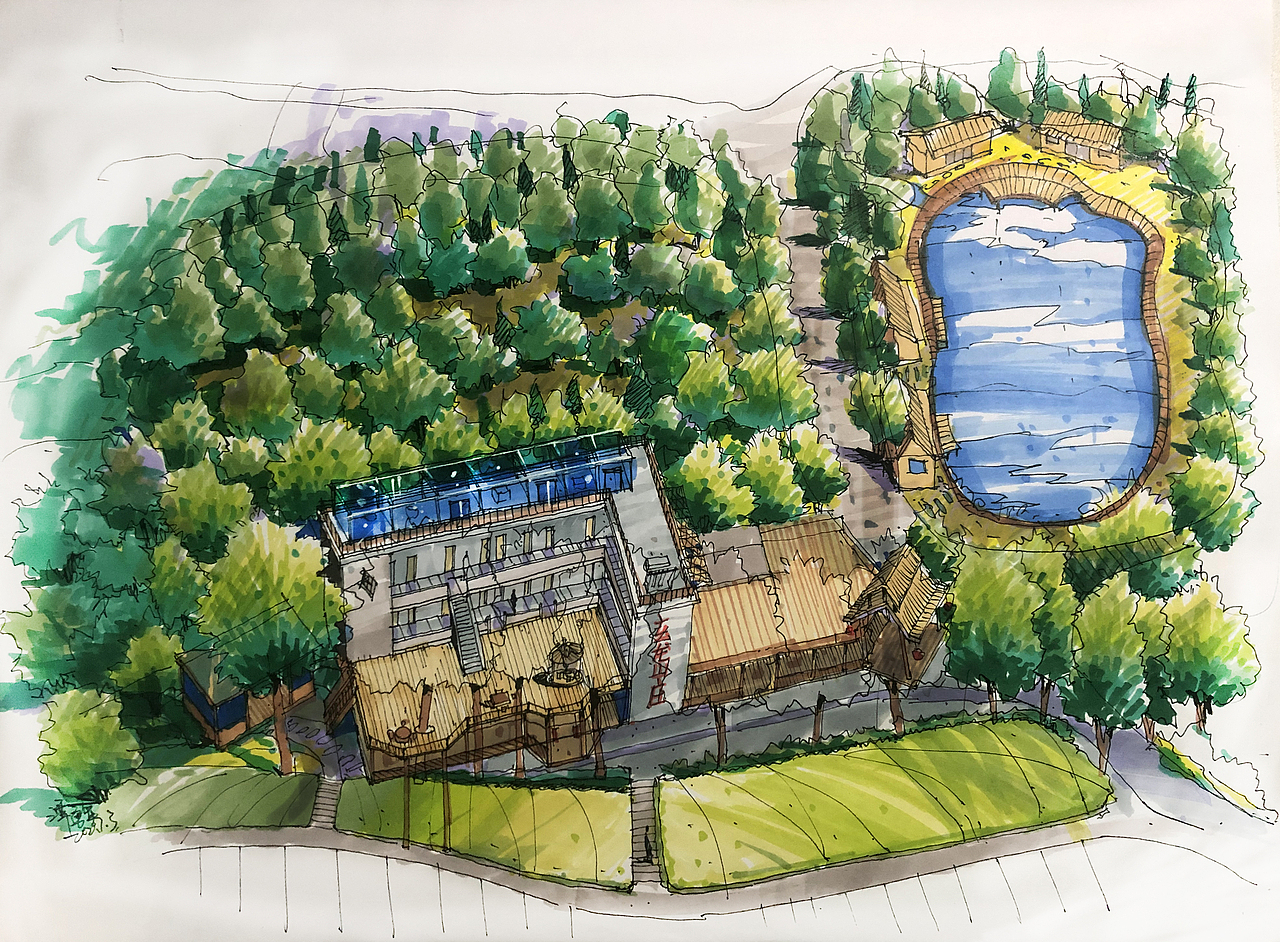 马克笔手绘效果图