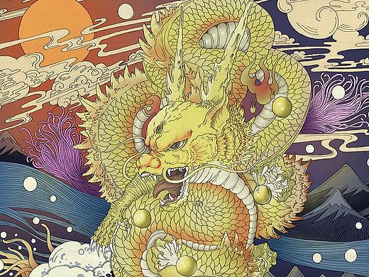 浮世绘——龙（个人主页-ZNjI1ODU2NzY=） - 创作习作 - 站酷设计师陆涛km原创素材 - 站酷ZCOOL