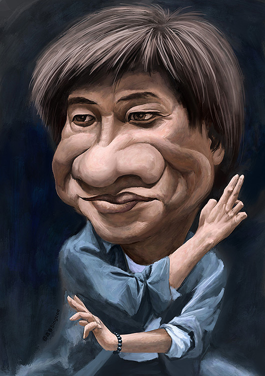 鑫春漫画脸书|之功夫明星系列03-梁小龙