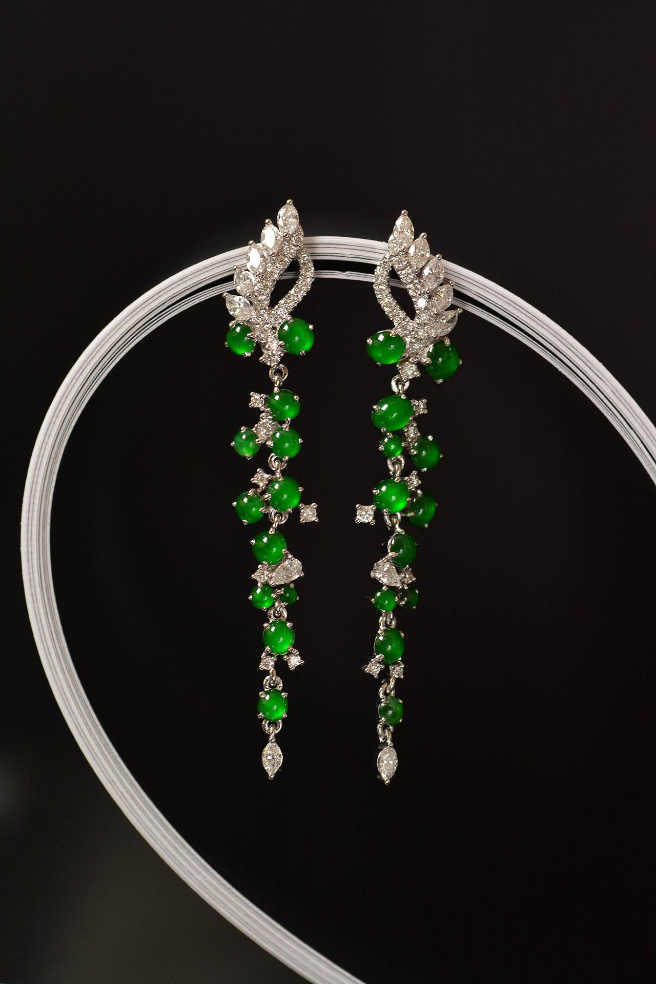 正是人间四月天|翡翠耳环|手工艺|首饰设计|天使原创珠宝设计_原创