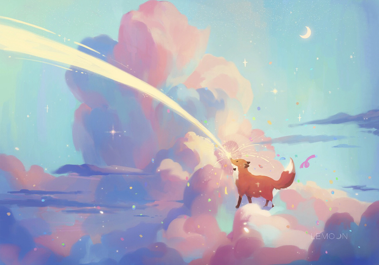 甲方的要求是横版,云上有只小狐狸.