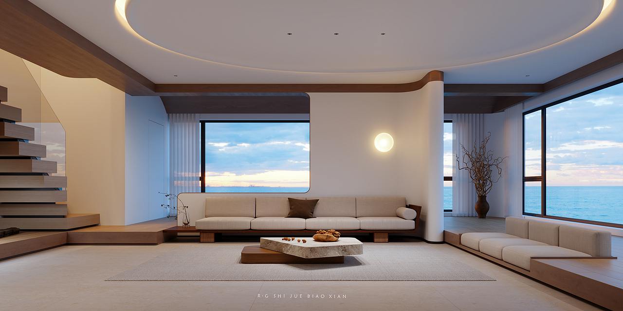 「海景中古风」民宿效果表现（图ZMzcyNjA3ODky） - 家装设计 - 站酷设计师南山下的救赎原创素材 - 站酷ZCOOL