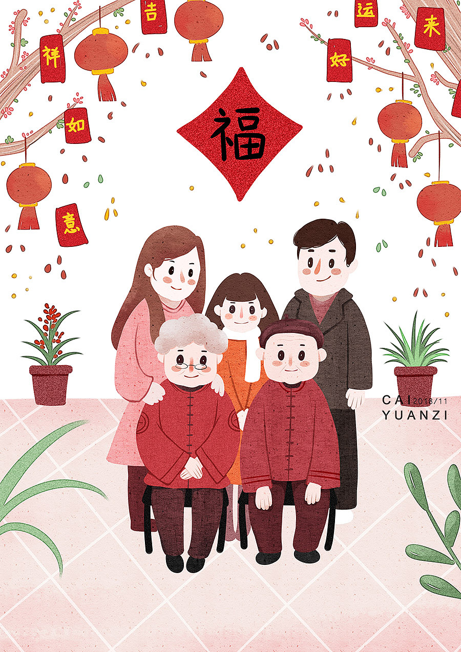 春节题材插画