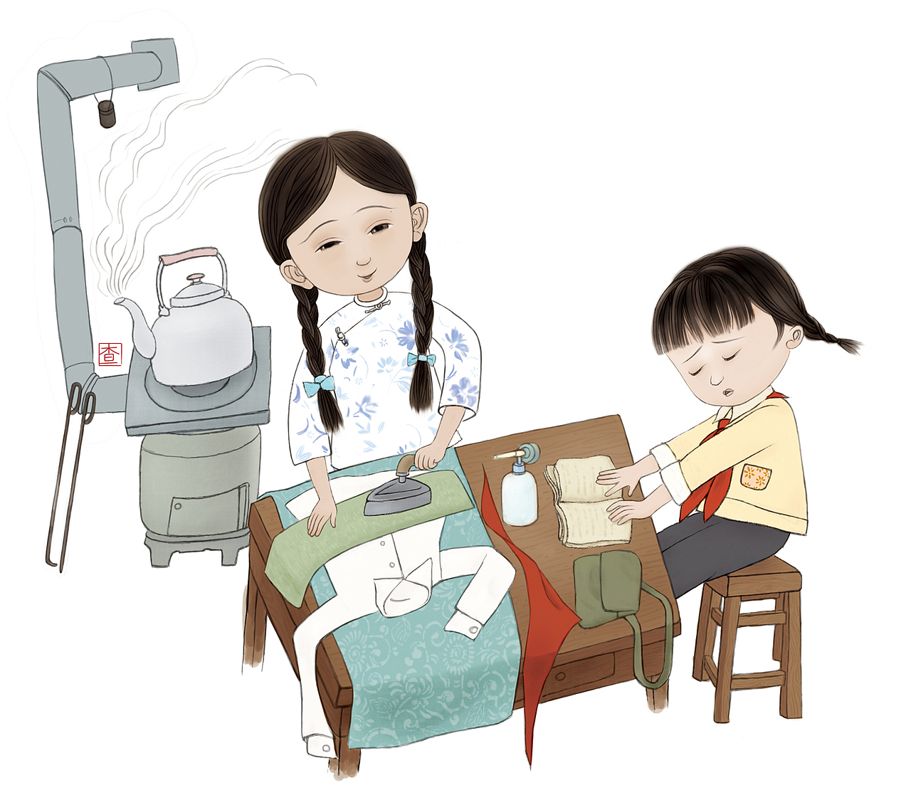 今天我休息（图ZMTg3MTIwNDQ=） - 儿童插画 - 站酷设计师峰峰茶原创素材 - 站酷ZCOOL