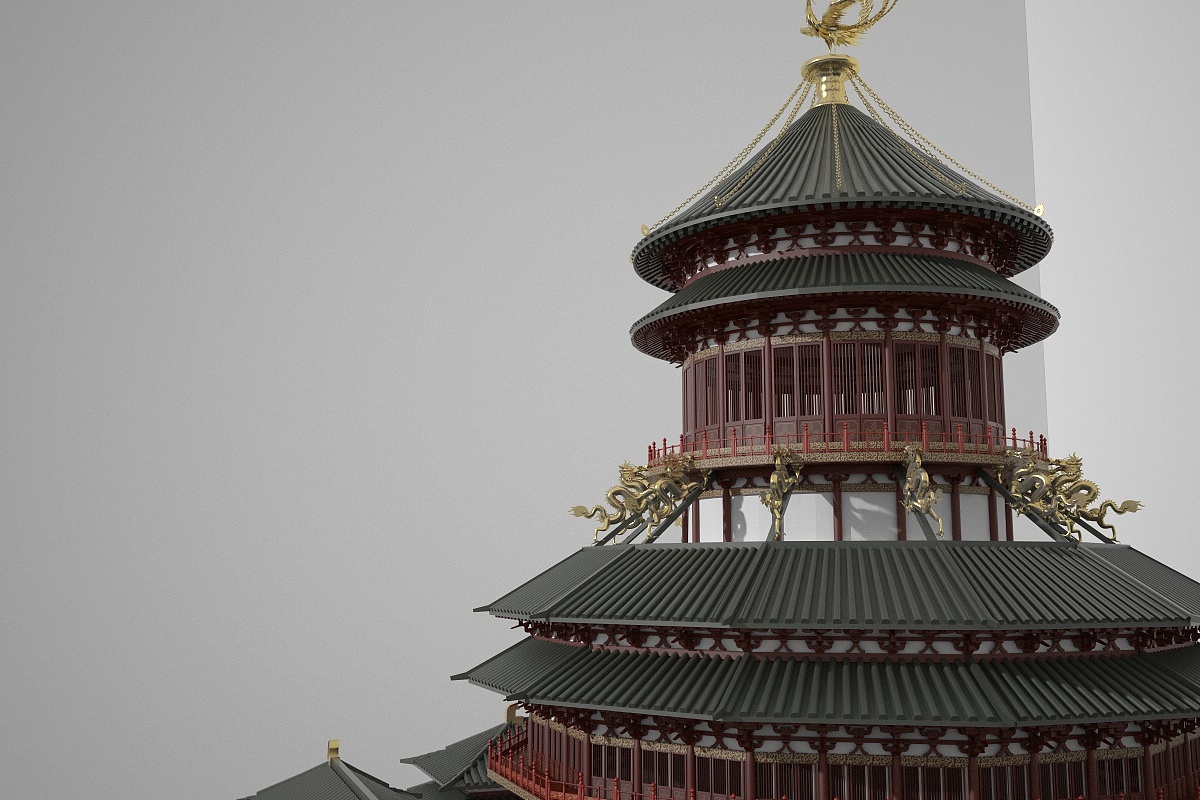 万象神宫三维建模复原