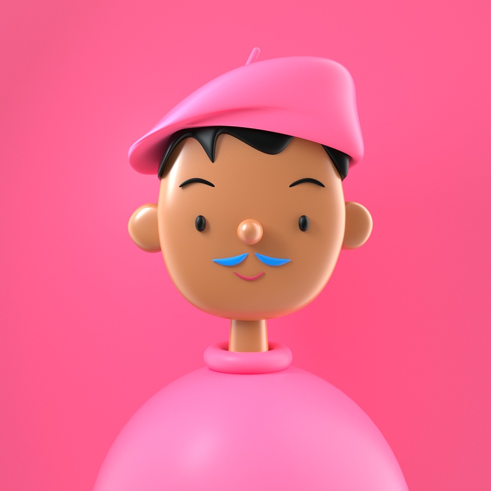 c4d人物头像作业练习