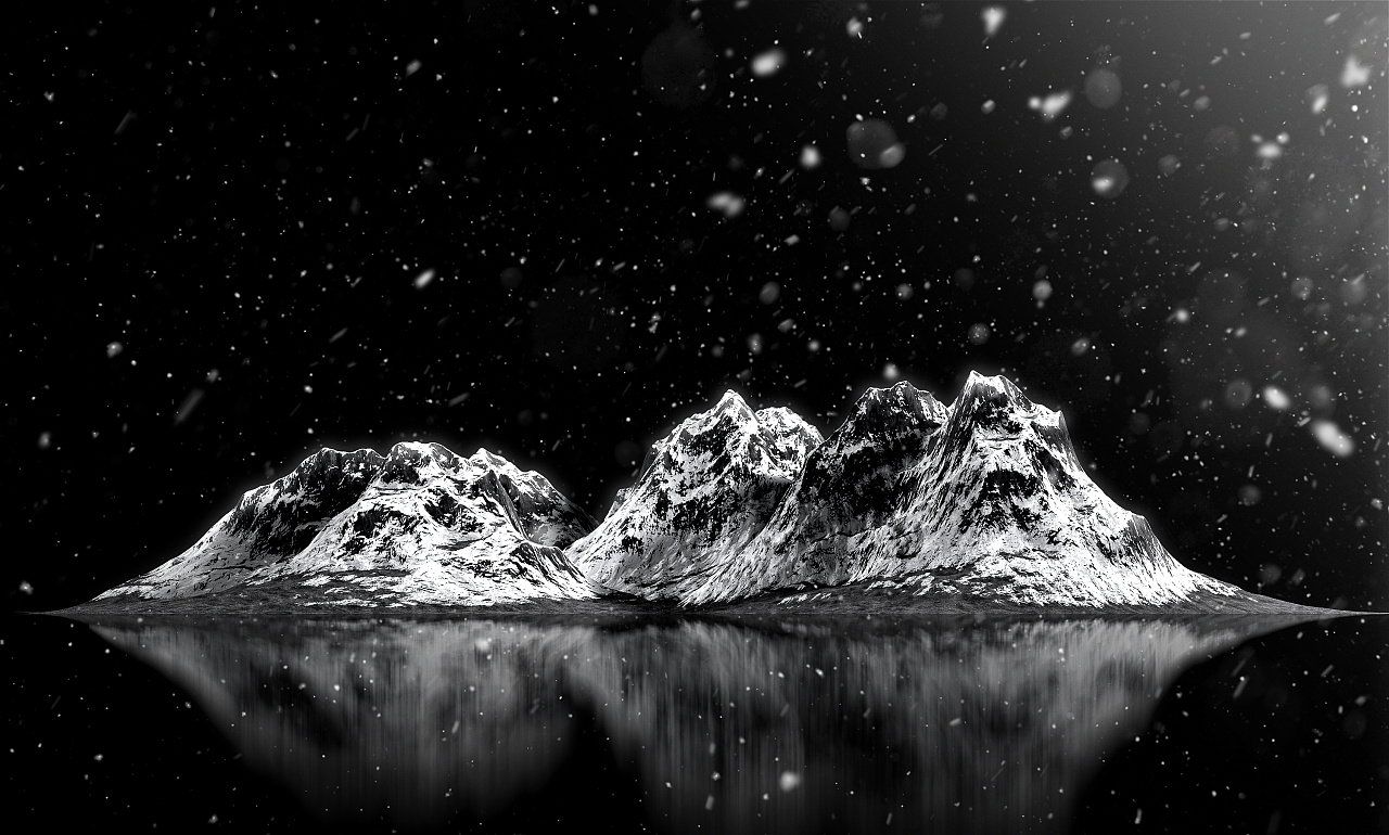 天幕下的银峰雪色|平面|图案|leon_design_原创作品-站酷zcool