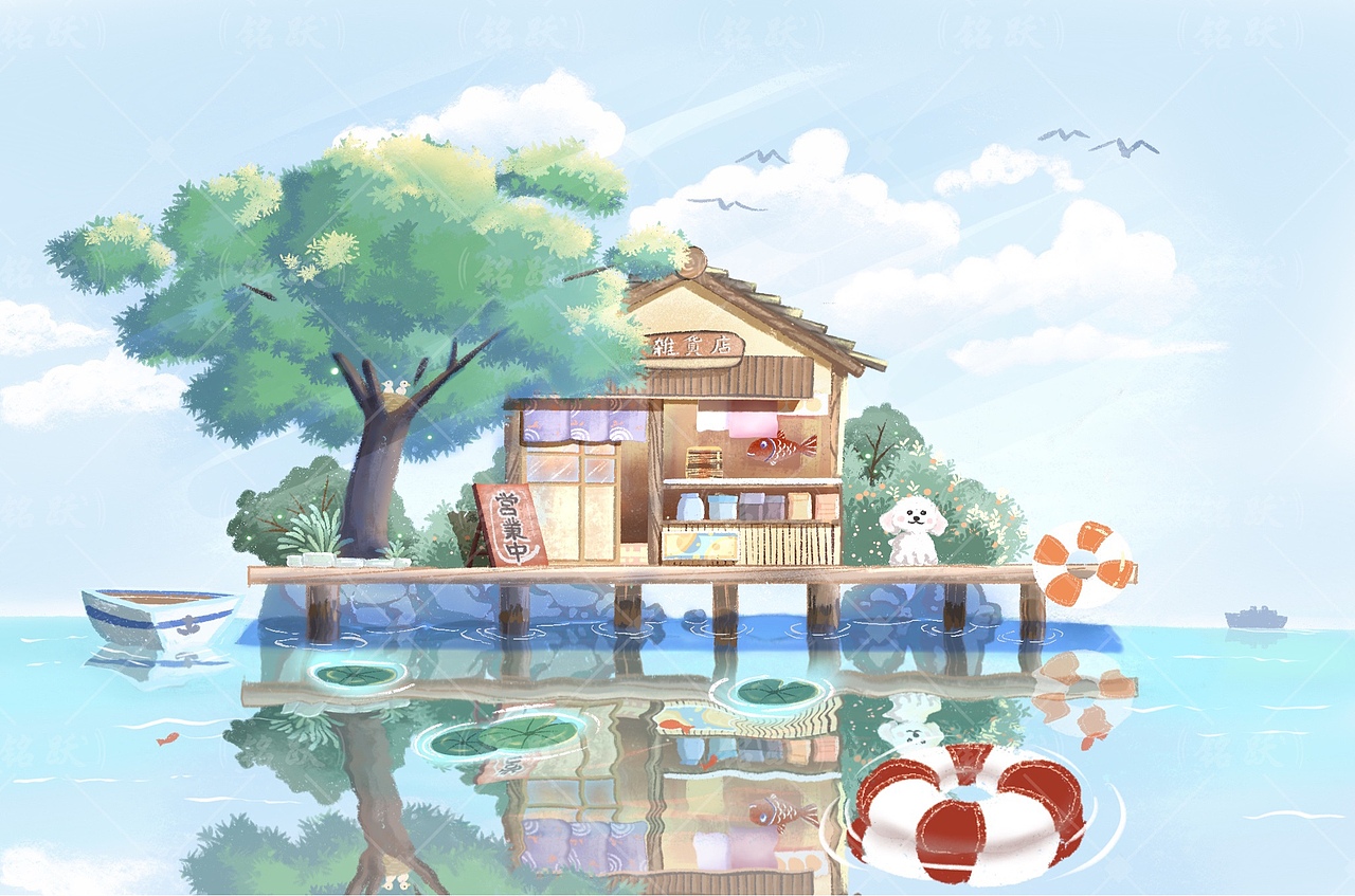 儿童插画-杂货店