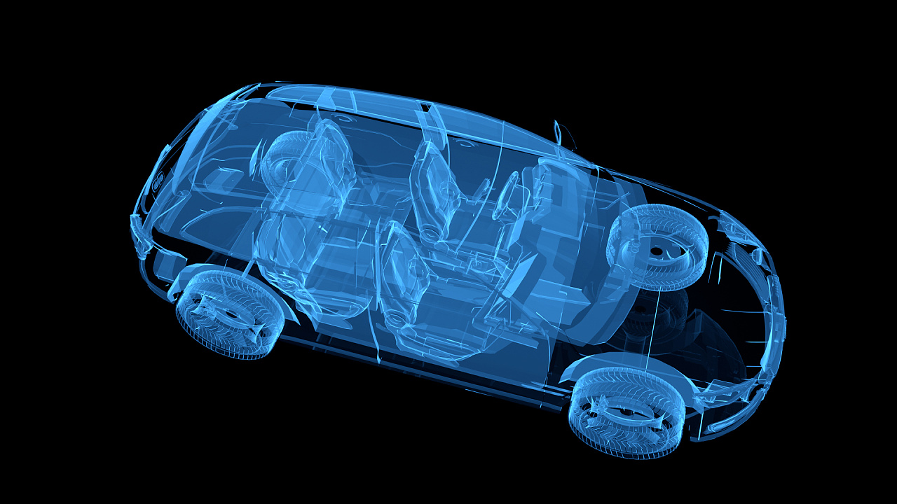 c4dredshift渲染全息投影汽车