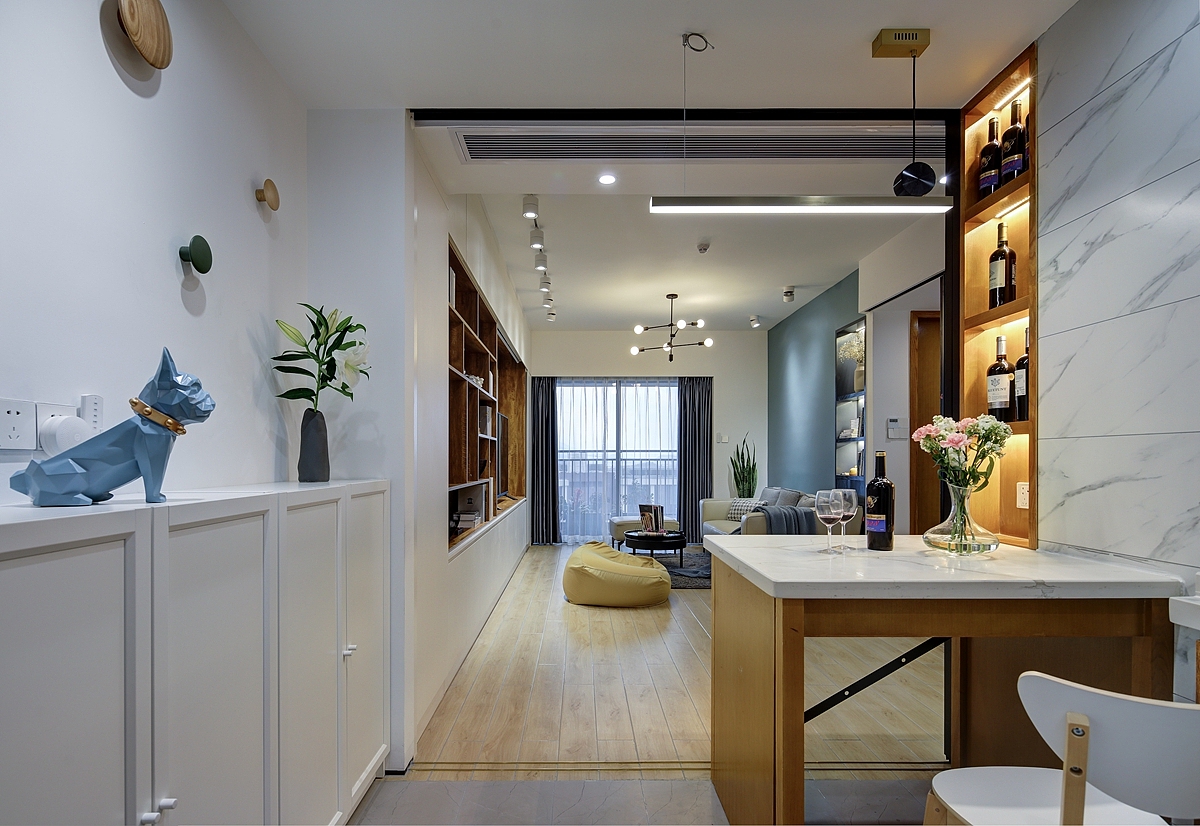 初见-70平米如何打造半开放式大厨房|空间|家装设计|本莫设计_原创