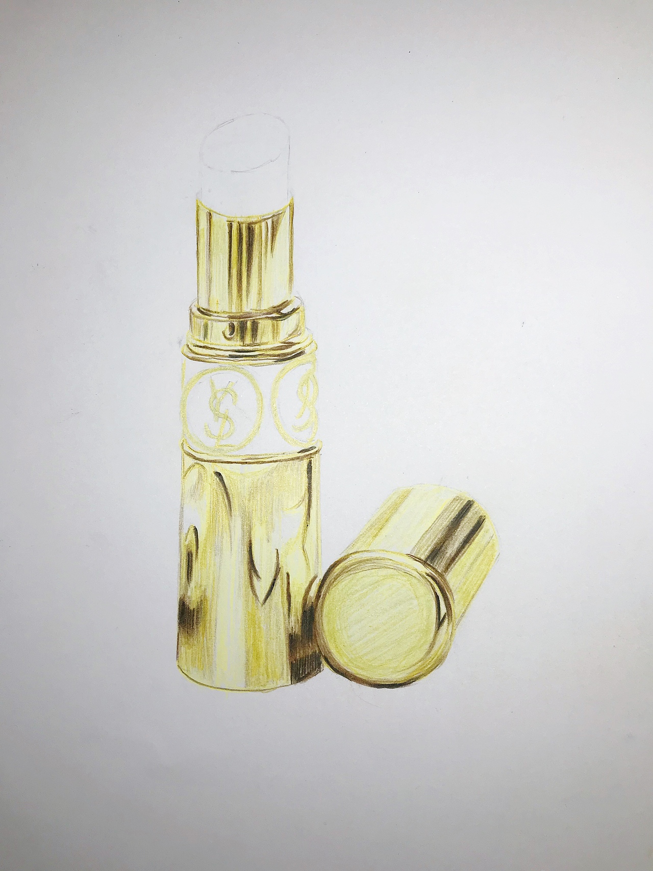 彩铅ysl口红临摹