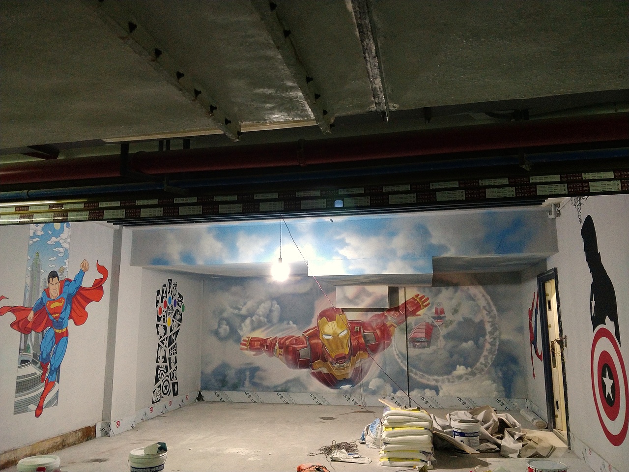 超人壁畫（圖ZMjI2NDQwODQ0） - 繪畫 - 站酷設(shè)計師724779629原創(chuàng)素材 - 站酷ZCOOL