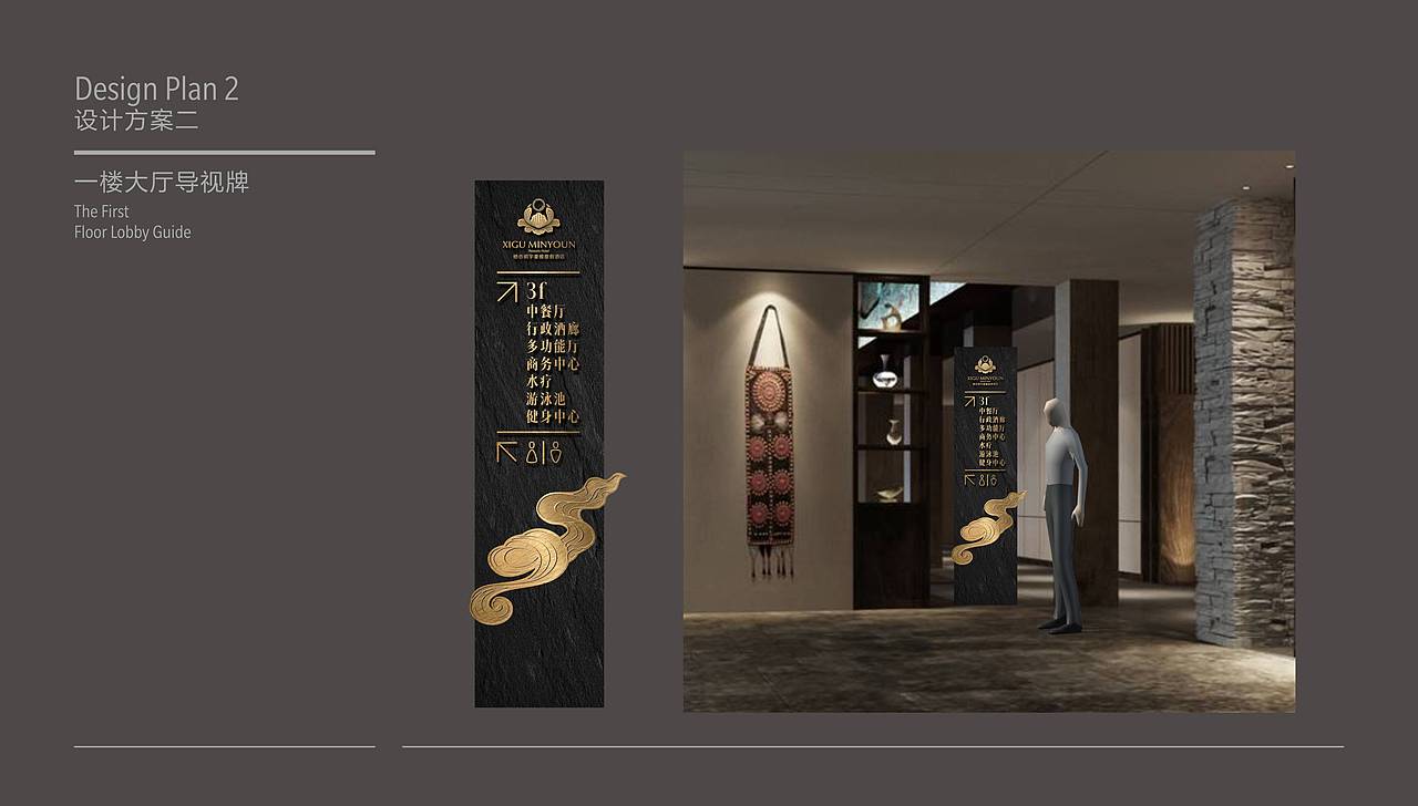 前年给九寨沟一家五星级酒店做的导示提案