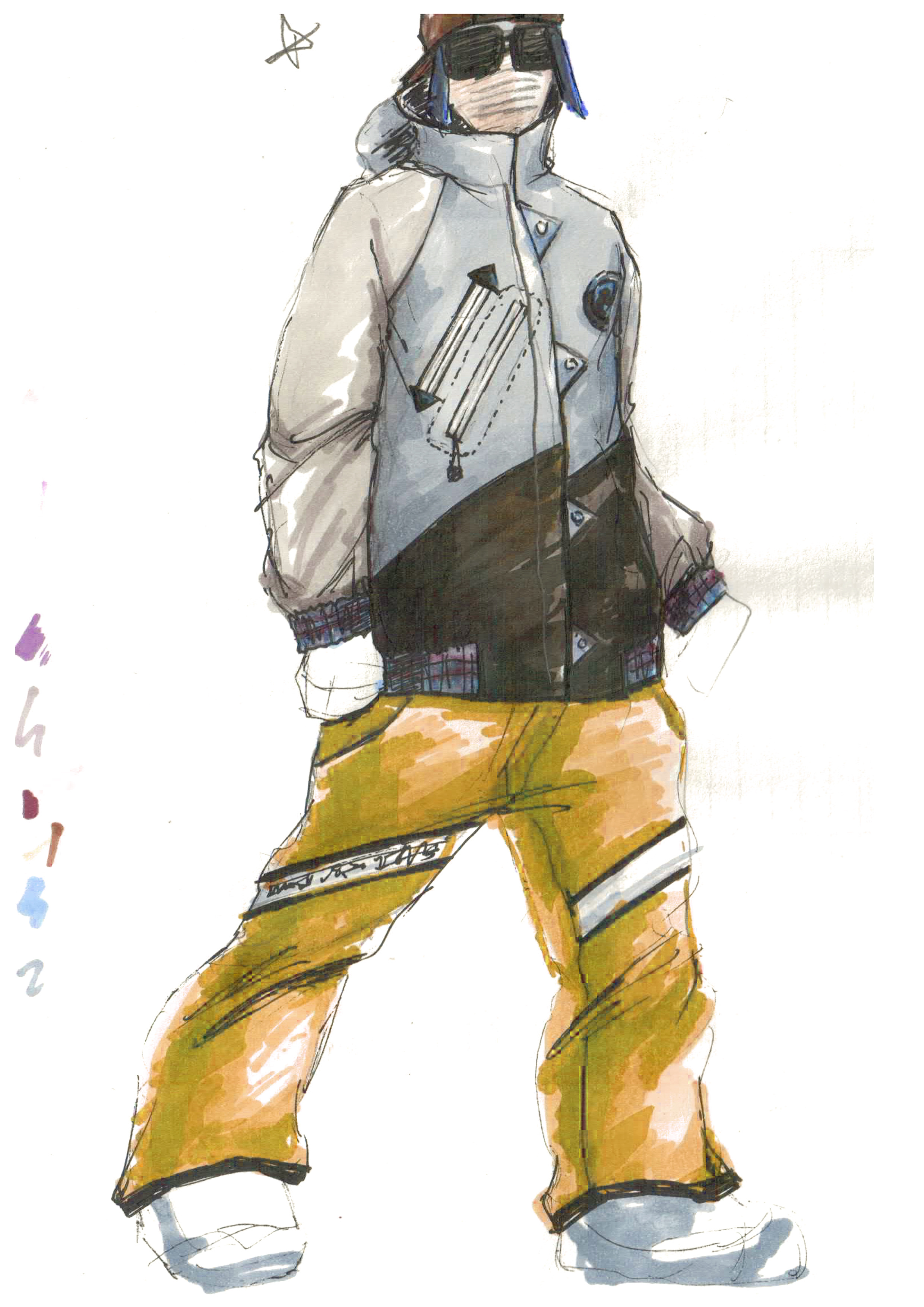 滑雪服手绘|服装|运动服饰|董神神 - 原创作品 - 站酷 (zcool)