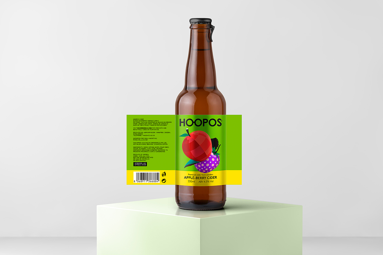 HOOPOS Cider Packaging 西打酒包装设计（图ZMjM3MTQxMjA4） - 包装 - 站酷设计师vanchiang原创素材 - 站酷ZCOOL