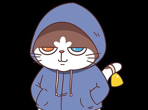夏格拉斯卡通猫插画