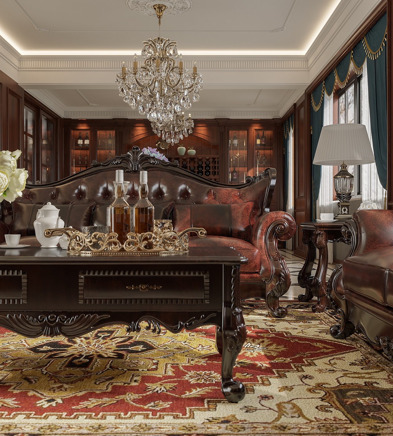 传统美式空间视觉表现（图ZMjU0OTkxMTcy） - 家装设计 - 站酷设计师吉吉CGI原创素材 - 站酷ZCOOL
