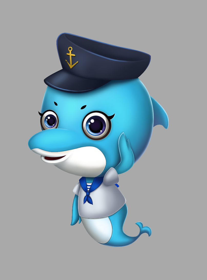 海豚吉祥物|平面|ip形象|z89585930 - 原创作品 - 站酷 (zcool)