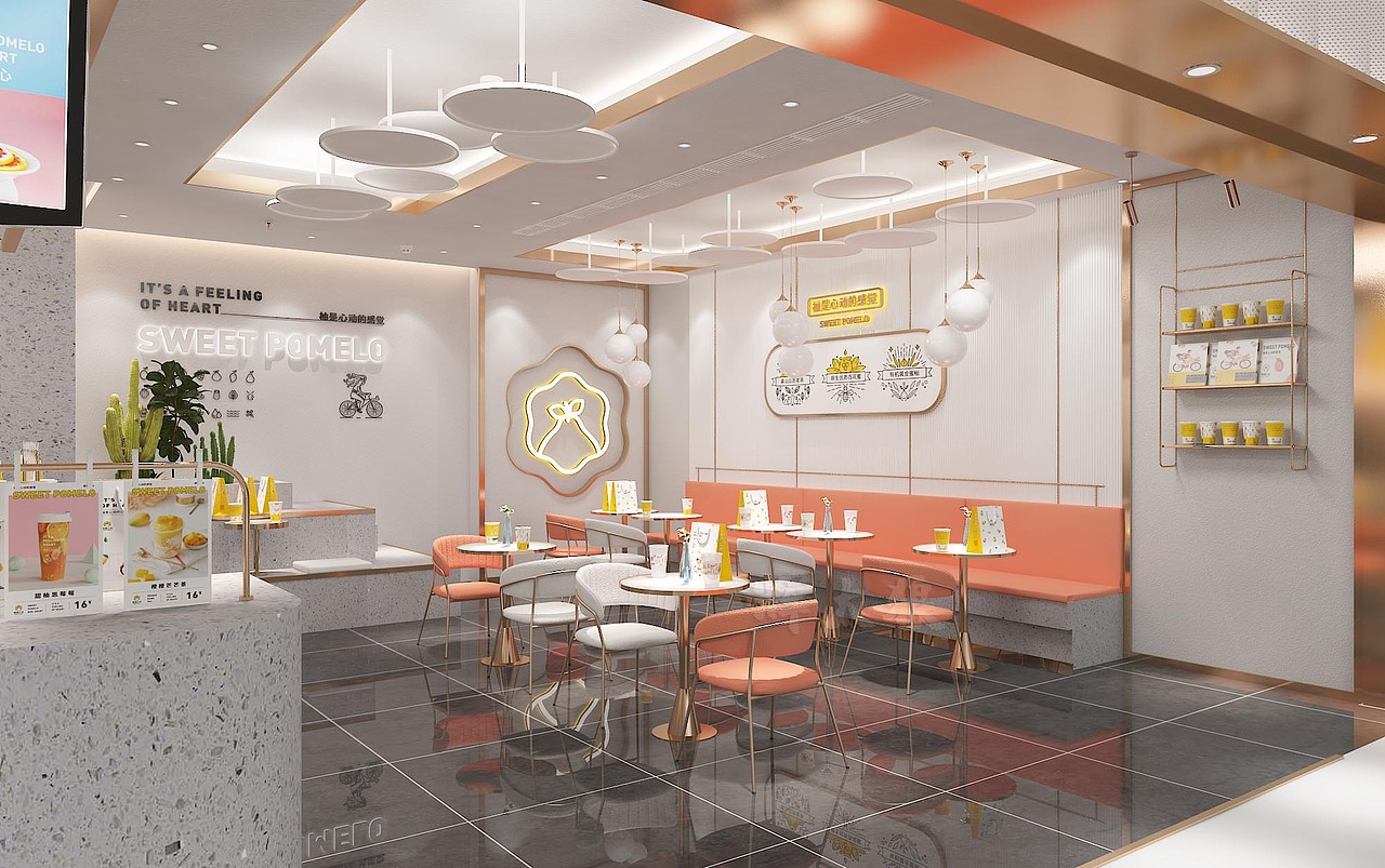 甜柚少女茶饮店（图ZMjIzMjYzNDQ4） - 家装设计 - 站酷设计师辉太狼搞设计原创素材 - 站酷ZCOOL