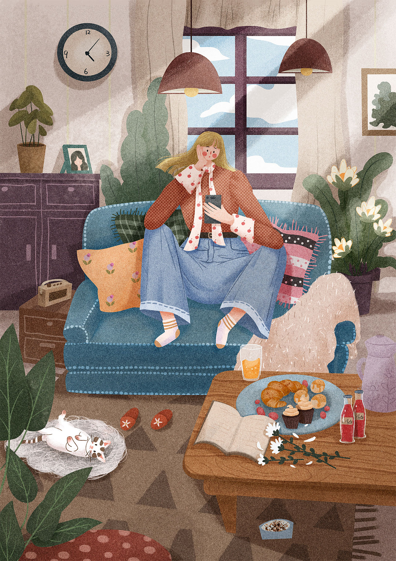 一个人的小时光|插画|创作习作|玉煌 - 原创作品 - 站酷 (zcool)