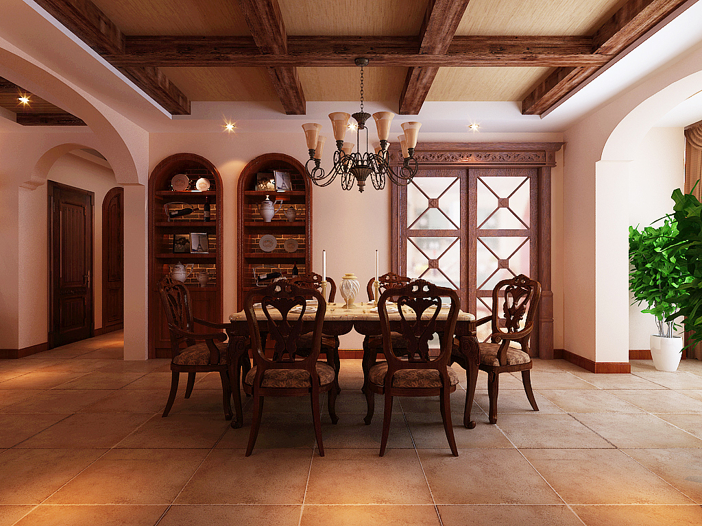 【万信溪园豪庭】-176㎡-美式乡村-金舍装饰