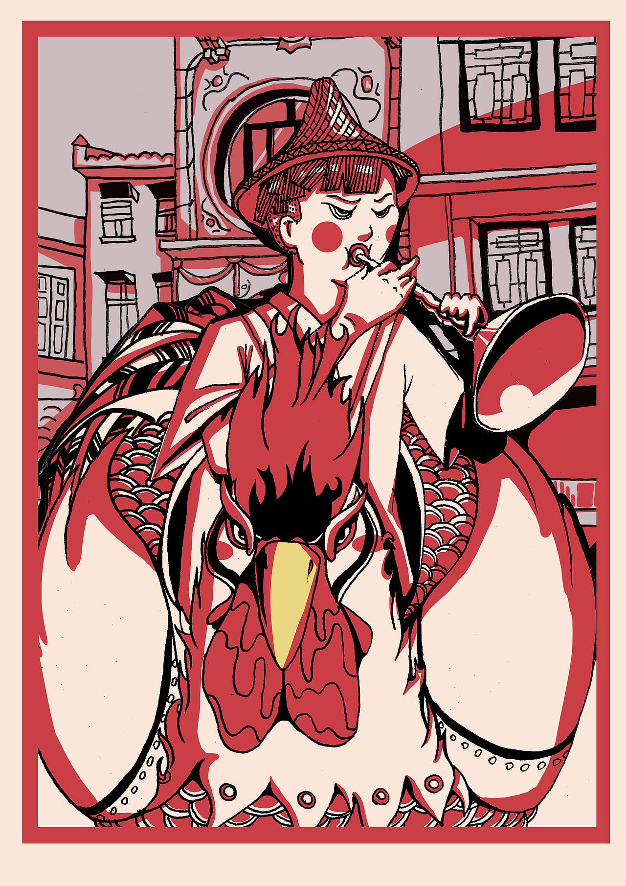 广州鸡公榄插画设计