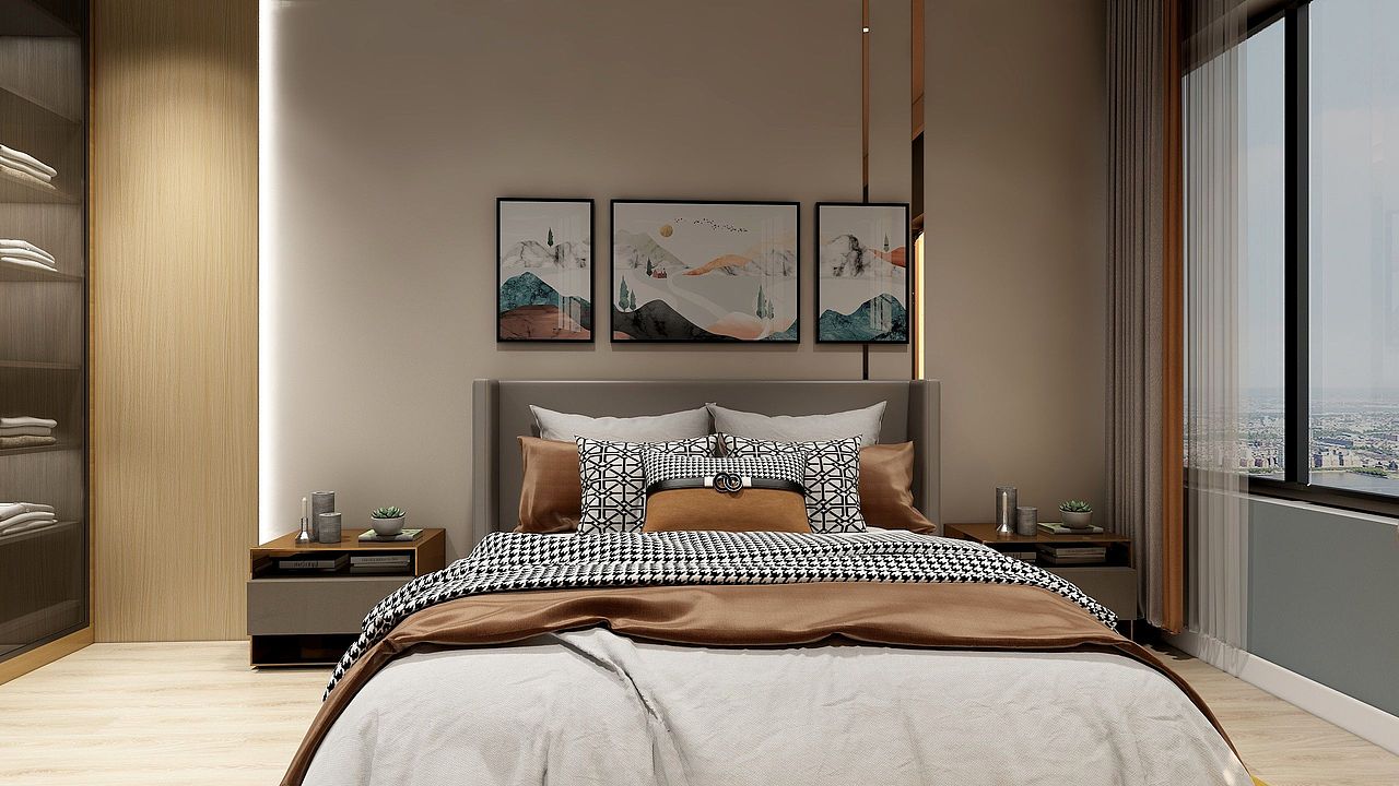 温馨的卧室效果（图ZMjI3Njc5MDg0） - 家装设计 - 站酷设计师石方原创素材 - 站酷ZCOOL