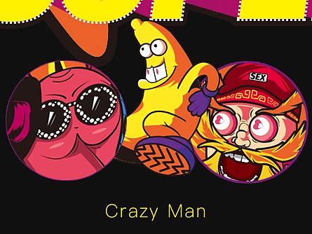 Crazy Man 矢量插画