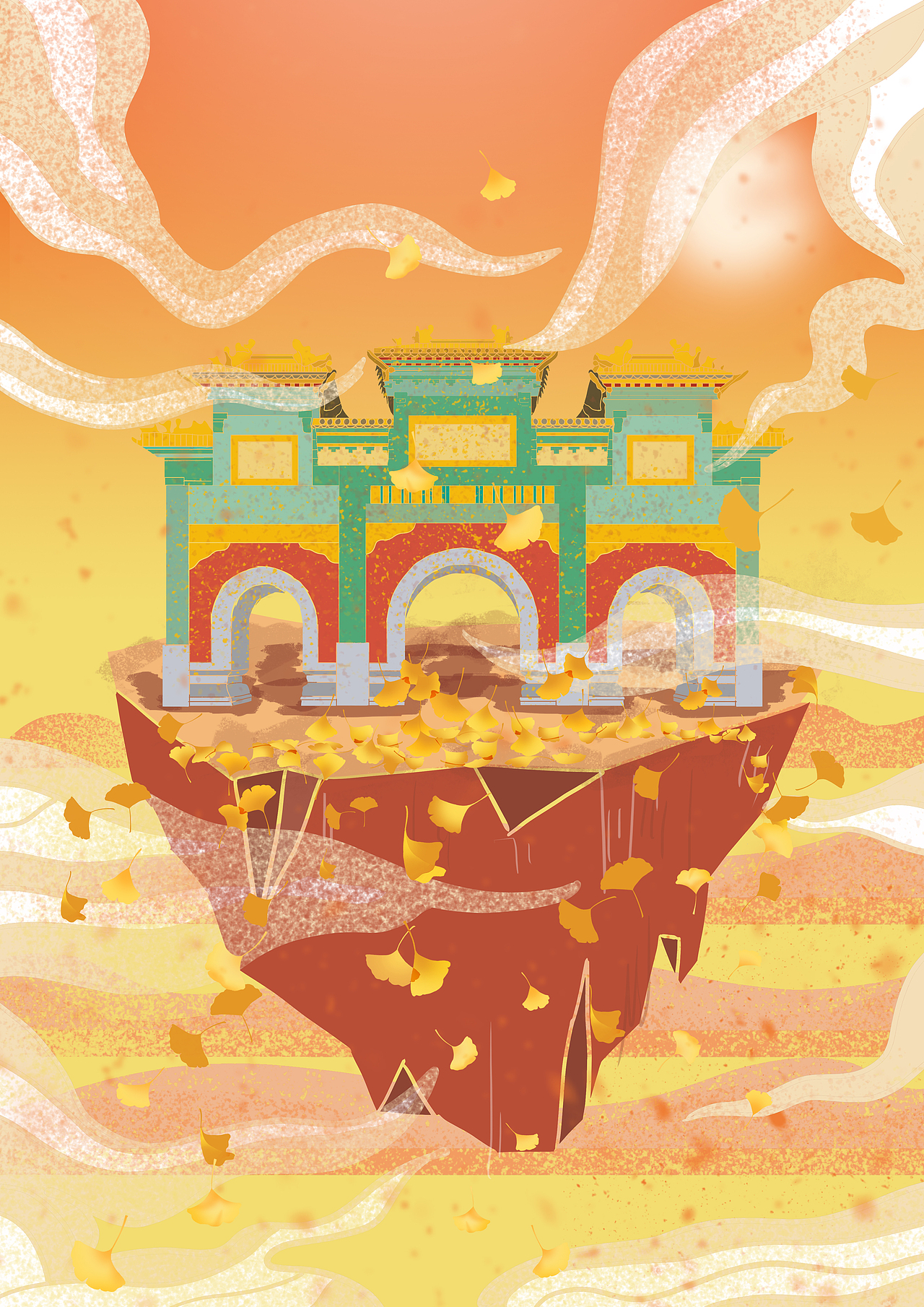 曲阜三孔插画设计（图ZMjYzOTMzNjg4） - 艺术插画 - 站酷设计师懒猩猩原创素材 - 站酷ZCOOL