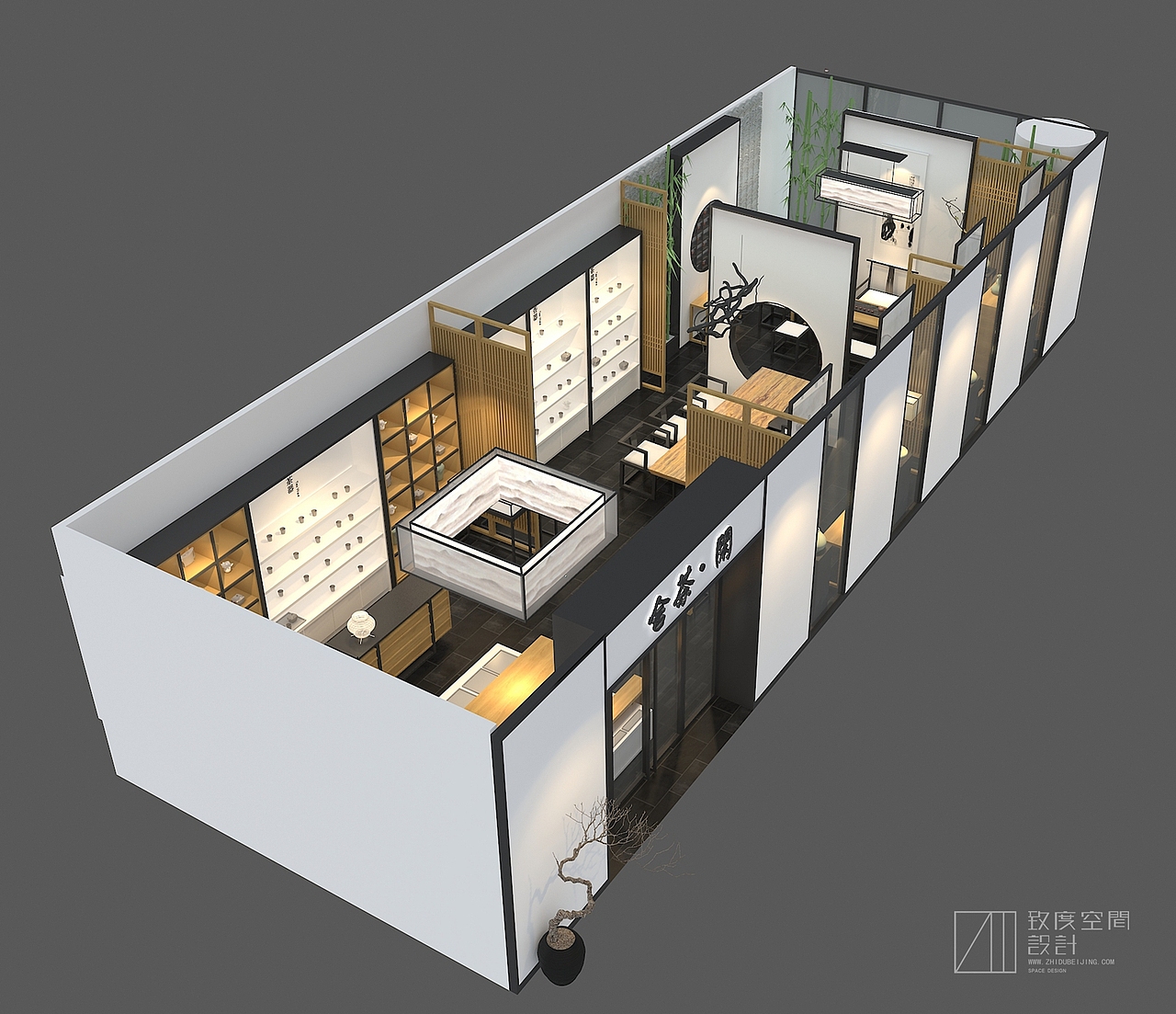 得舍茶馆设计（图ZMTM3MTgyNTI0） - 家装设计 - 站酷设计师致度空间原创素材 - 站酷ZCOOL