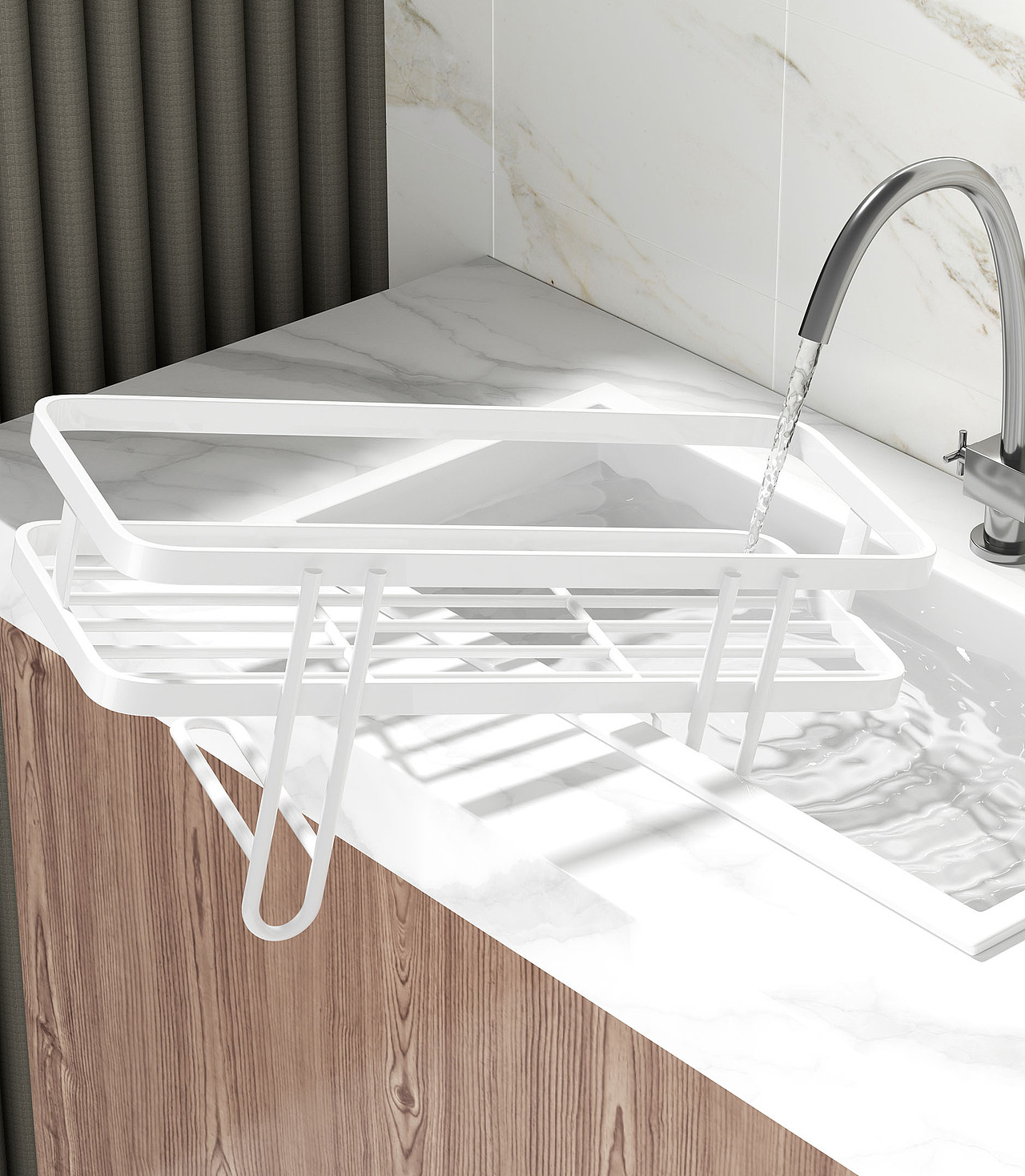 C4D产品建模渲染-马桶置物架