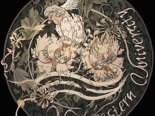 莫里斯风格的校徽（个人主页-ZMzk2MTk4MDA=） - 创作习作 - 站酷设计师乌卡wuka原创素材 - 站酷ZCOOL