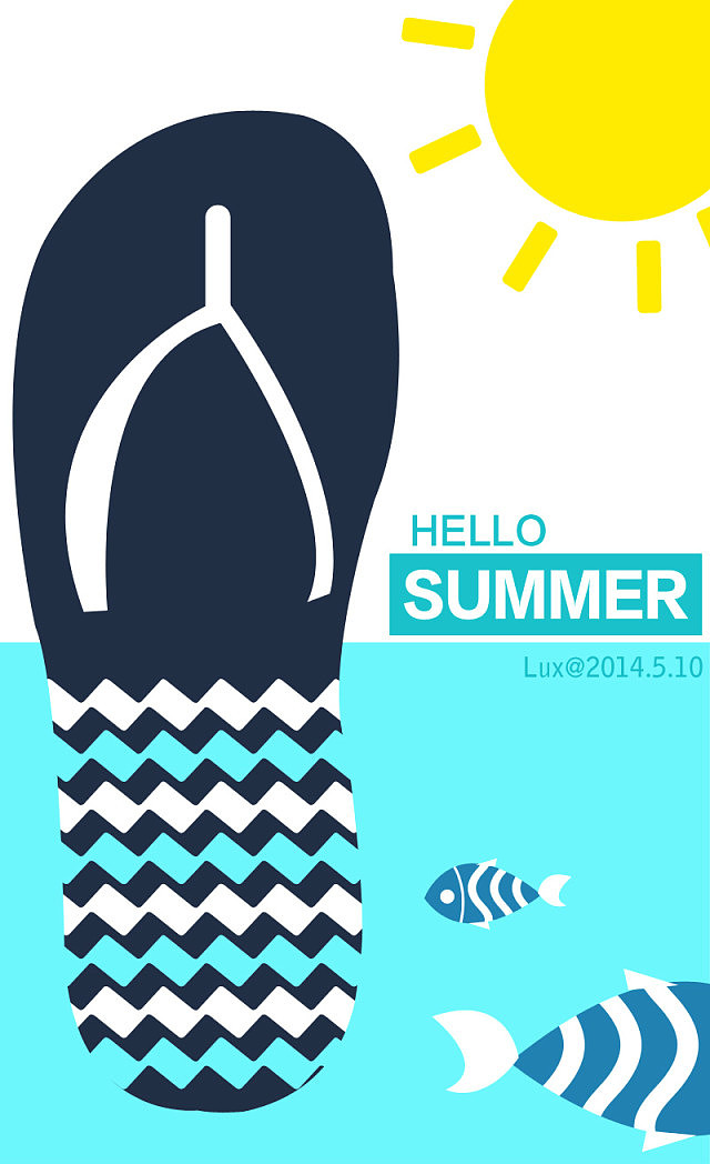 你好夏天（图ZMTkwNzQyMzY=） - 图案 - 站酷设计师吉吉先森原创素材 - 站酷ZCOOL