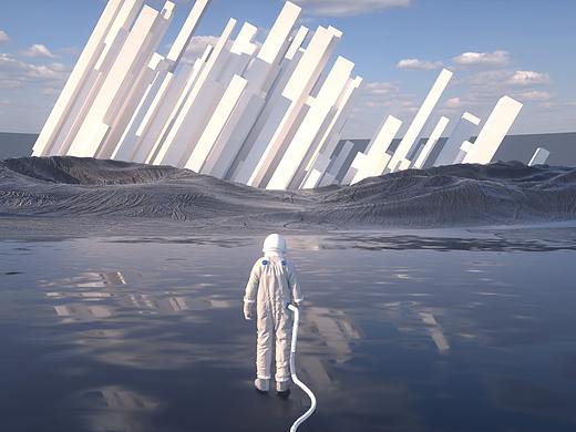 《英雄梦》宇航员超现实场景