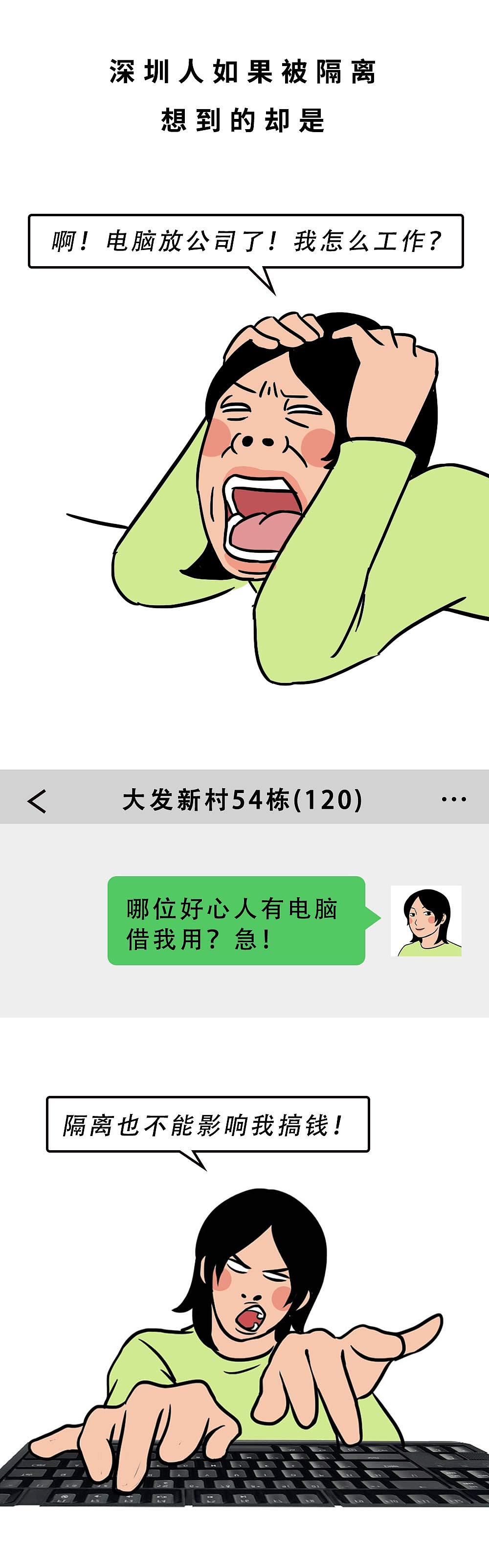 疫情下的深圳人：怕没命，更怕没钱（图ZMjg1OTM1MzUy） - 中/长篇漫画 - 站酷设计师林大发发了吗原创素材 - 站酷ZCOOL