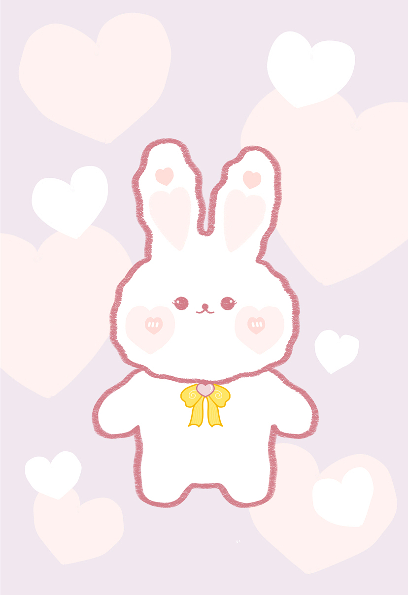 可愛粉嫩軟萌LOVE U 兔（圖ZMzE4ODUxNzE2） - 創(chuàng)作習(xí)作 - 站酷設(shè)計師Elaine10.原創(chuàng)素材 - 站酷ZCOOL