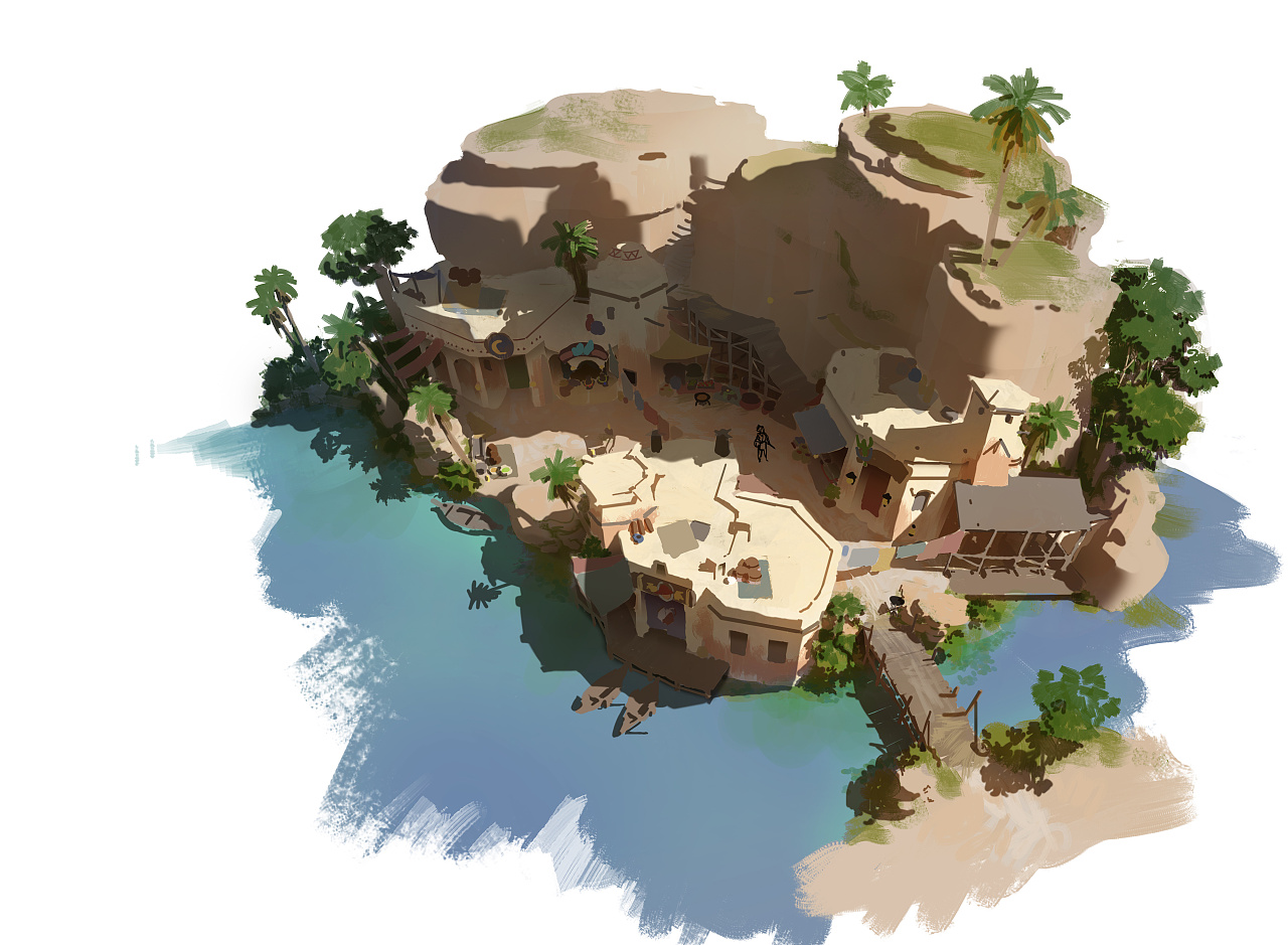 洛克猴沙盘土族建筑《mahler gobi》