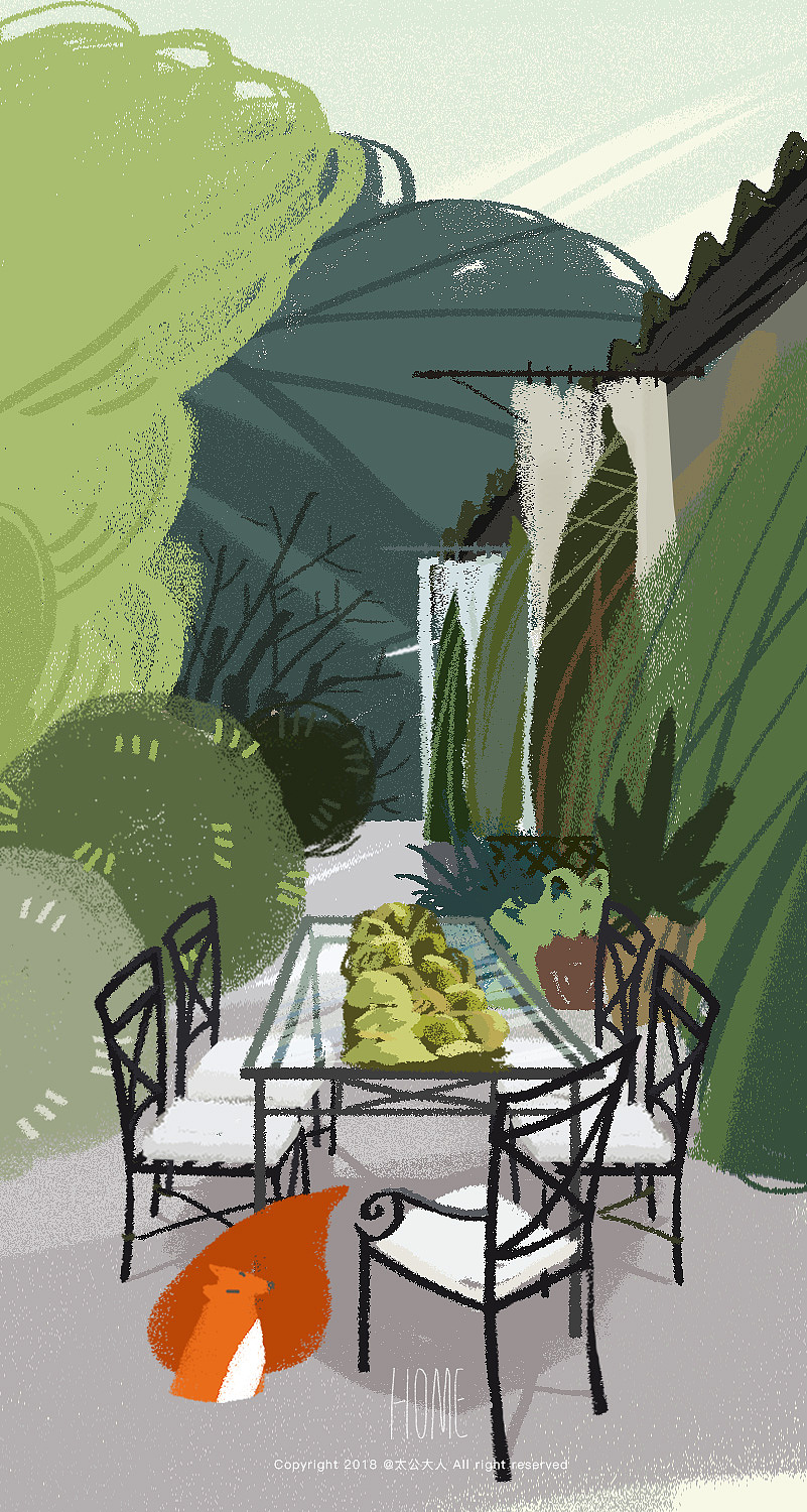 插画庭院