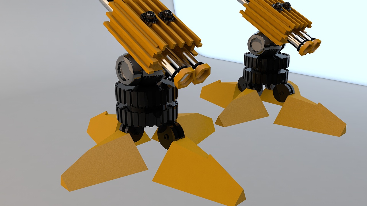 战争机器人 机械 机枪 加特林 C4D 2.5D（图ZMTYxOTUzODg0） - 机械/交通 - 站酷设计师壹玖零原创素材 - 站酷ZCOOL