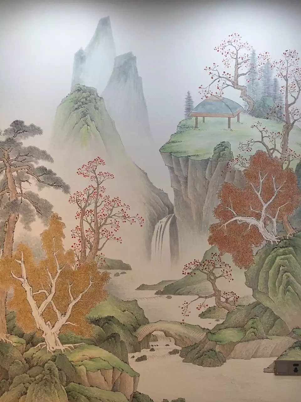 桂林某别墅工笔国画（图ZMjI0OTE3NDc2） - 商业插画 - 站酷设计师墨鱼壁画工作室原创素材 - 站酷ZCOOL