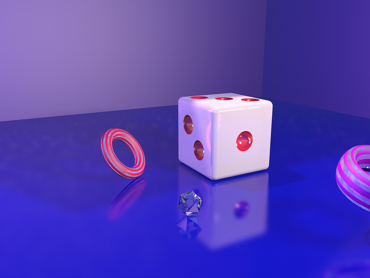 骰子c4d练习|三维|场景|294674844 - 原创作品 - 站酷 (zcool)