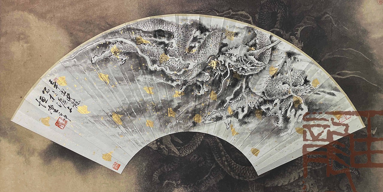 由龍#中华民族龙纹研究——扇面定制（图ZMjcxNzI4MDQ0） - 绘画 - 站酷设计师上海由龍工作室原创素材 - 站酷ZCOOL