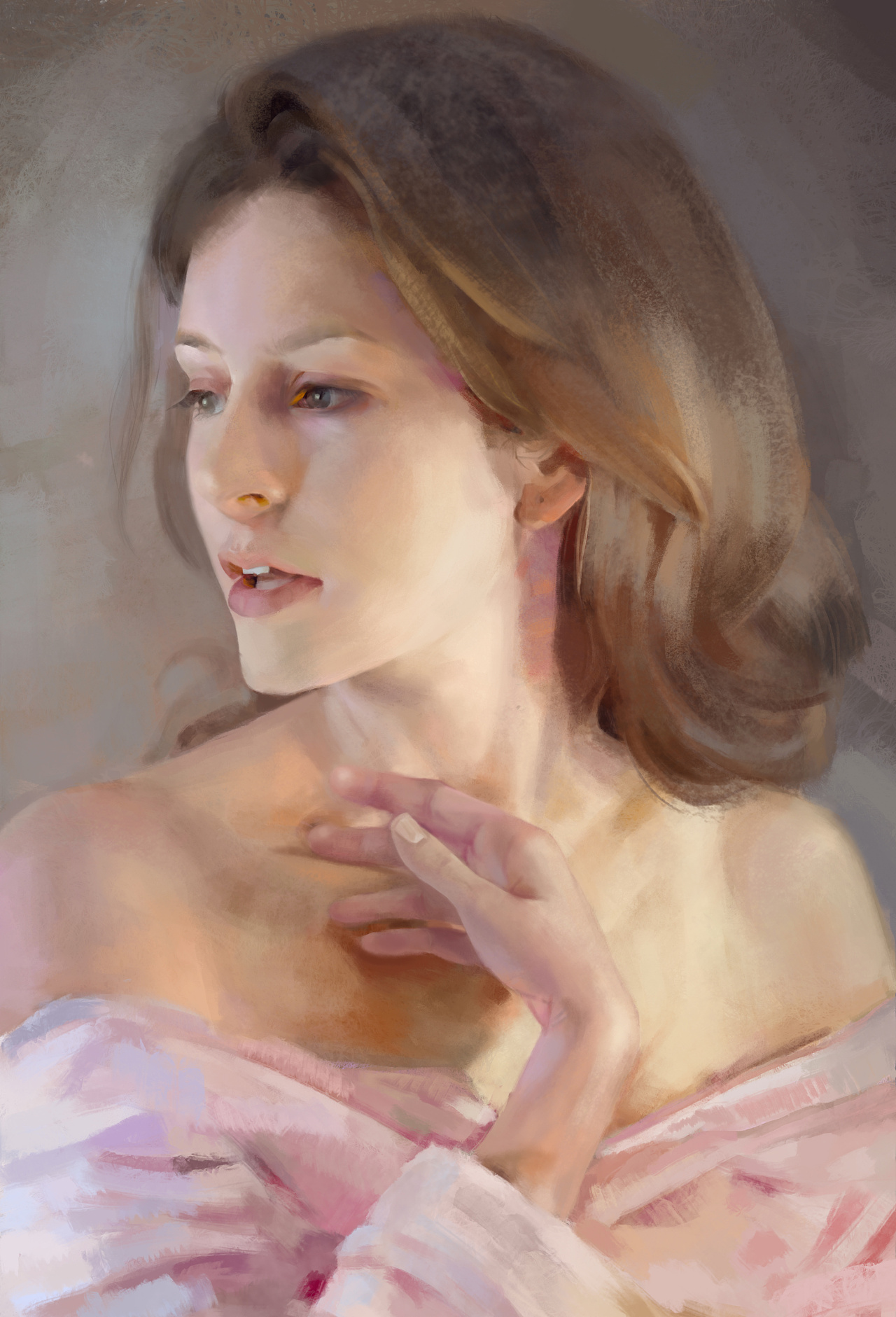 临摹|阮佳|插画|创作习作|着凉初有情 - 临摹作品 - 站酷 (zcool)