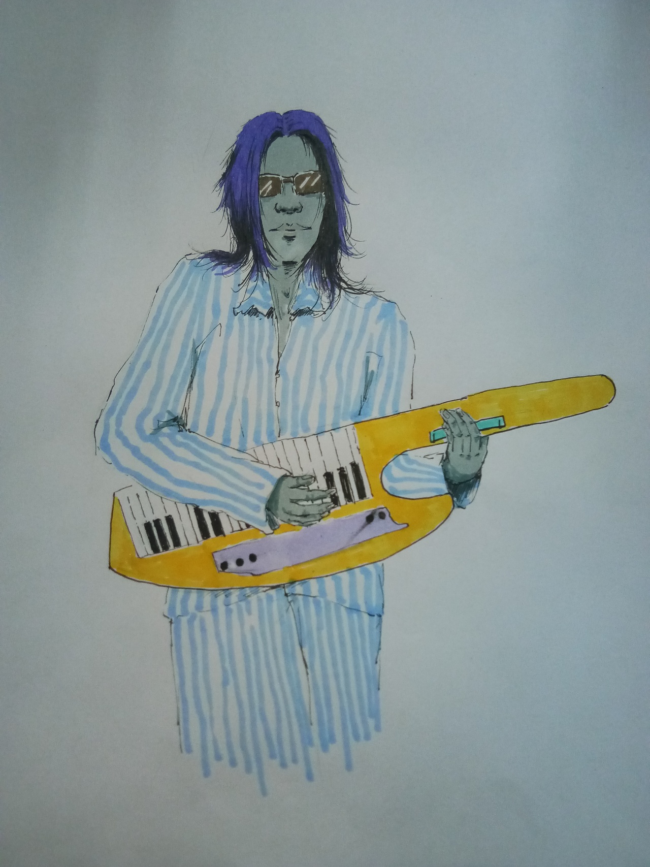 手绘摇滚插画(原创)