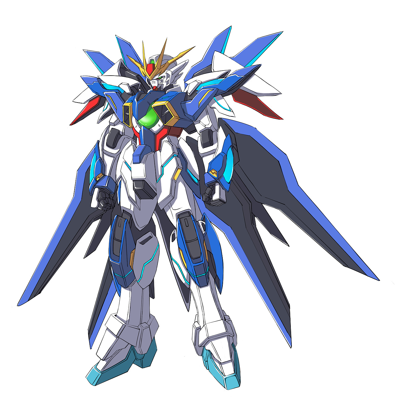 飞翼高达魔改系列(旧作)|插画|创作习作|塔耳木斯多 - 原创作品