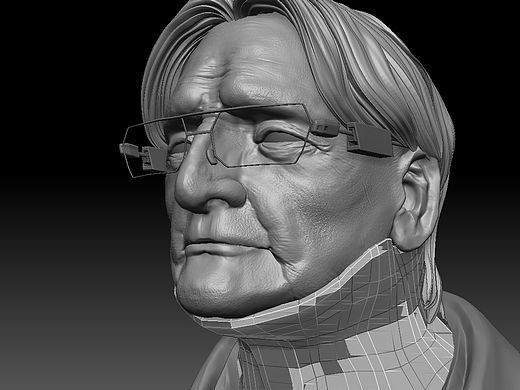zbrush雕刻的帅老头